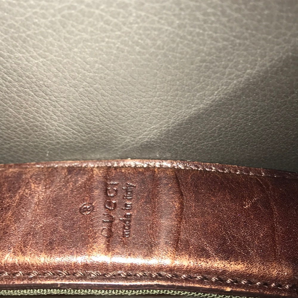 Sold!!!!! PreOwned DarkBrown GG Guccissima Leather - Picture 7 of 14